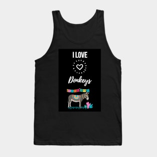 I Love Donkeys Tank Top